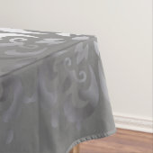 Tranquil zilver & grijs monogram | tafelkleed (Voorbeeld)