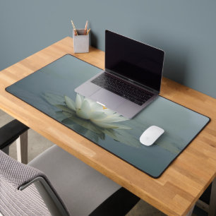Tranquile Droom – Witte Waterlelie in Ochtendmist Bureaumat