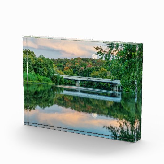 Tranquiliteit bij het meer van Springfield Evening Fotoblokken (Rechts)