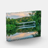 Tranquiliteit bij het meer van Springfield Evening Fotoblokken (Links)