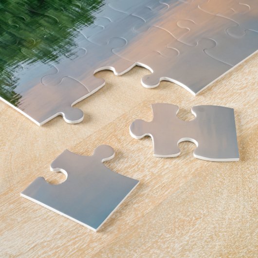 Tranquiliteit bij het meer van Springfield Evening Legpuzzel (Zijkant)