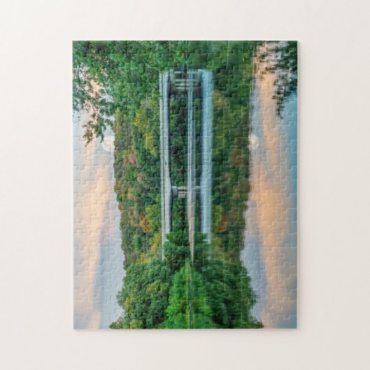 Tranquiliteit bij het meer van Springfield Evening Legpuzzel (Verticaal)