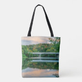Tranquiliteit bij het meer van Springfield Evening Tote Bag (Achterkant)