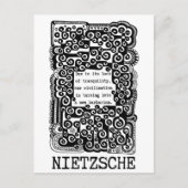 "TRANQUILITEIT EN barbaarsheid", citaat van Nietzs Briefkaart (Voorkant)