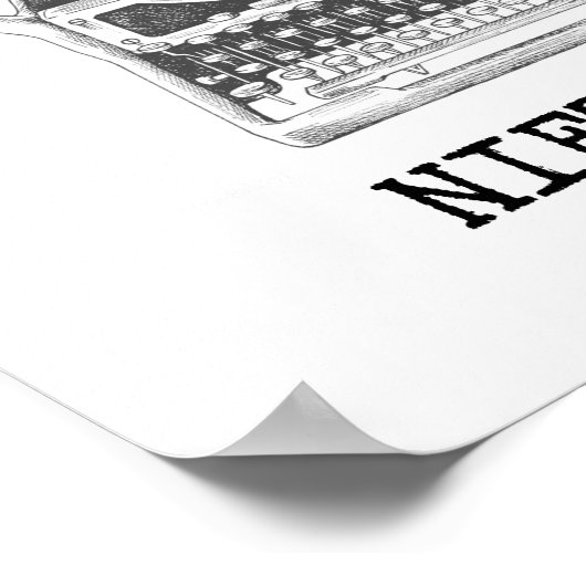 "TRANQUILITEIT EN barbaarsheid", citaat van Nietzs Poster (Hoek)