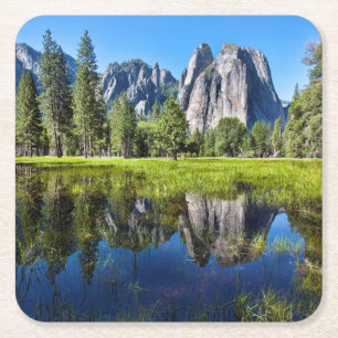 Tranquiliteit in yosemite kartonnen onderzetters