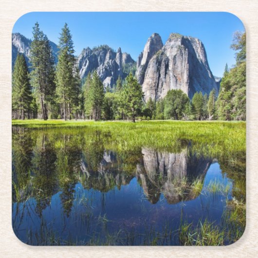 Tranquiliteit in yosemite kartonnen onderzetters (Voorkant)