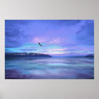 Tranquiliteit op zonsopgang poster