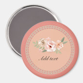 Tranquiliteit, prachtige sjabloon van het bloemont magneet (Voorkant / Achterkant)