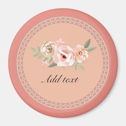 Tranquiliteit, prachtige sjabloon van het bloemont magneet (Voorkant)