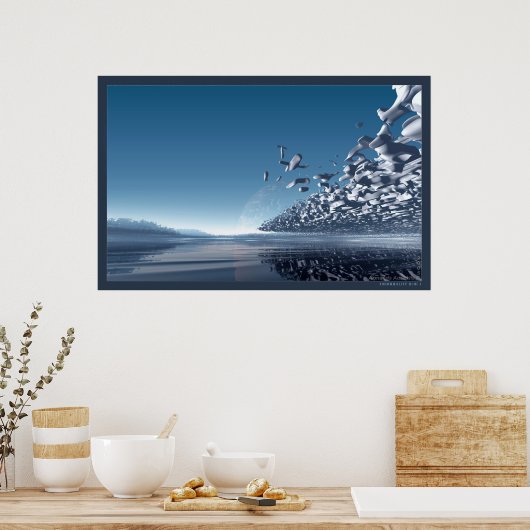 Tranquiliteitsblauw I Poster (Keuken)