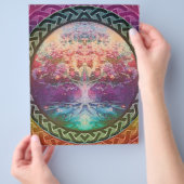 Tranquiliteitsboom van het leven in regenboogkleur flyer (Hand)