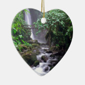 Tranquiliteitscascading waterval Costa Rica Keramisch Ornament (Rechts)