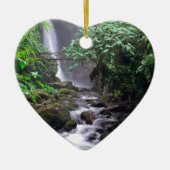 Tranquiliteitscascading waterval Costa Rica Keramisch Ornament (Voorkant)