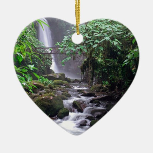 Tranquiliteitscascading waterval Costa Rica Keramisch Ornament (Voorkant)