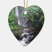 Tranquiliteitscascading waterval Costa Rica Keramisch Ornament (Links)