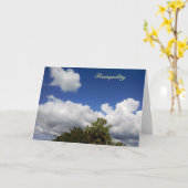 Tranquiliteitsflorida-wolken Wenskaart Kaart (Gele Bloem)