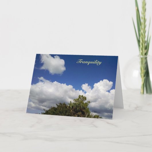 Tranquiliteitsflorida-wolken Wenskaart Kaart (Voorkant)