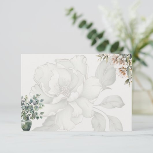 Tranquility Basic Blank Recept Kaart (Staand voorkant)