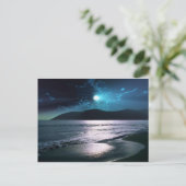 Tranquility Beach Moonrise Briefkaart (Staand voorkant)