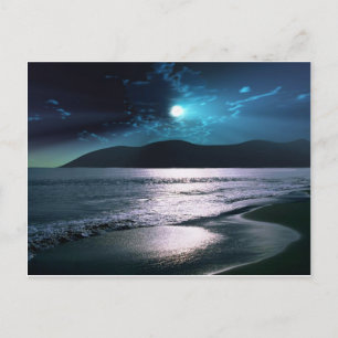 Tranquility Beach Moonrise Briefkaart