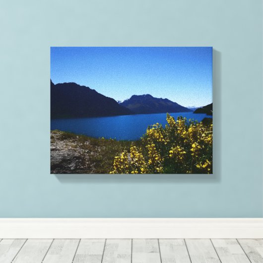 Tranquility Blues South Island, Nieuw-Zeeland Canv Canvas Afdruk (Insitu (Houten vloer))