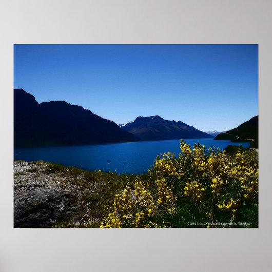 Tranquility Blues South Island, Nieuw-Zeelands Pos Poster (Voorkant)