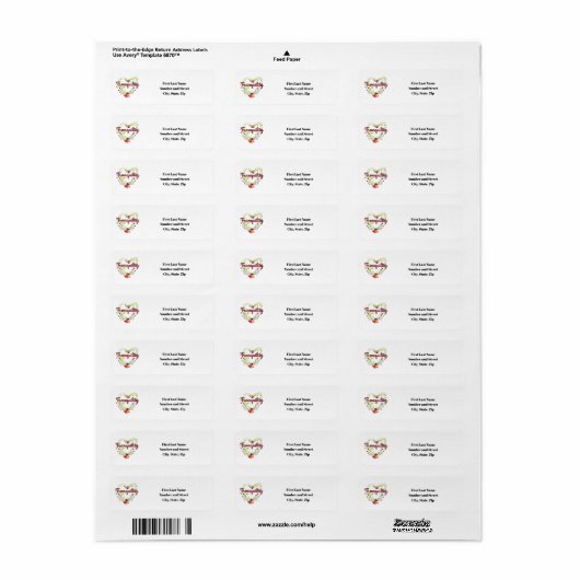 Tranquility Floral Return Address Labels (Full Sheet)