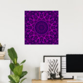 Tranquility Fractal Kaleidoscope Poster (Thuiskantoor)