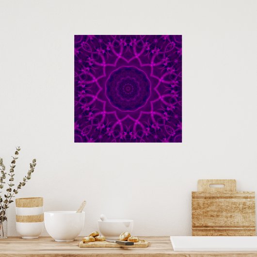 Tranquility Fractal Kaleidoscope Poster (Keuken)