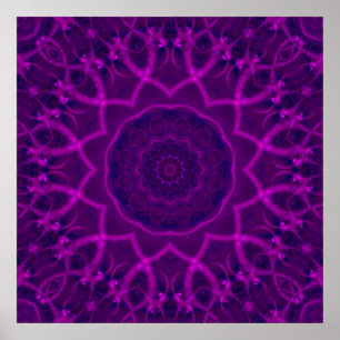 Tranquility Fractal Kaleidoscope Poster