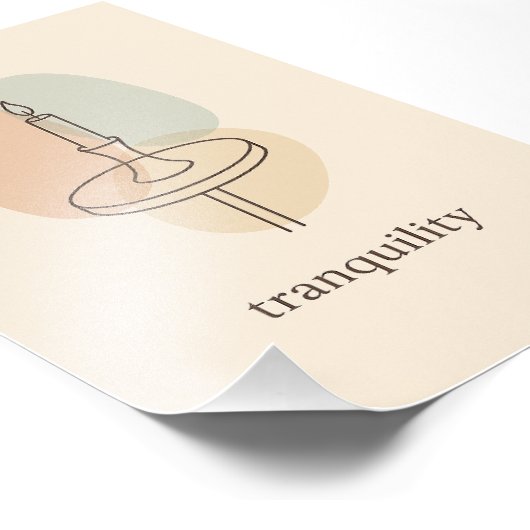 Tranquility Minimalist Candle Poster (Hoek)