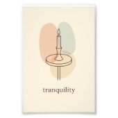 Tranquility Minimalist Candle Poster (Voorkant)