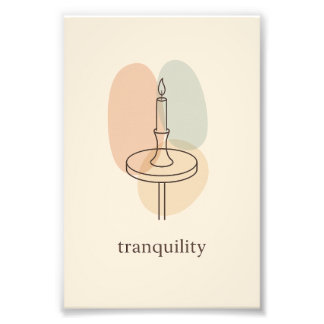 Tranquility Minimalistische Kaars Poster