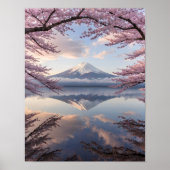 Tranquility of Mount Fuji Reflection Poster (Voorkant)