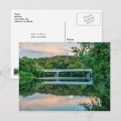 Tranquility Post Card Lake Springfield Evening Briefkaart (Voorkant / Achterkant)