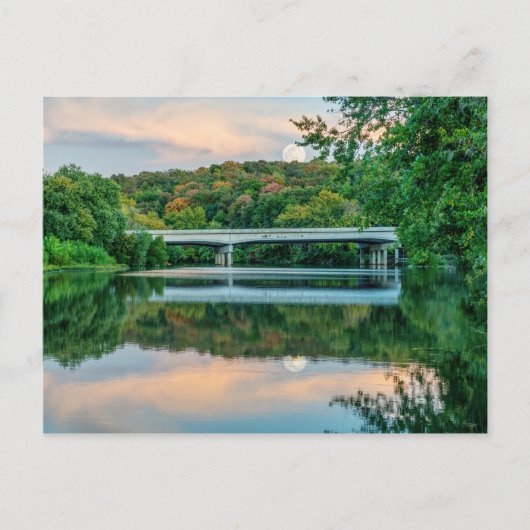 Tranquility Post Card Lake Springfield Evening Briefkaart (Voorkant)