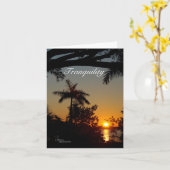 Tranquility sunset Palm-kaart Kaart (Gele Bloem)