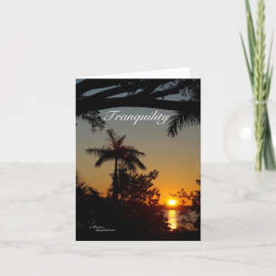 Tranquility sunset Palm-kaart Kaart