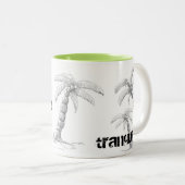 Tranquilo - Beach Life Palm Tree Mok door Yotigo (Voorkant rechts)