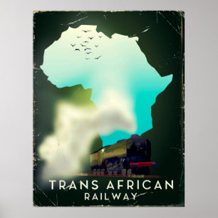 Trans-Afrikaanse spoorweg Reisposter Poster