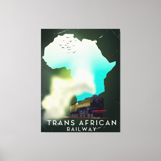 Trans-Afrikaanse treinreisposter Canvas Afdruk (Voorkant)