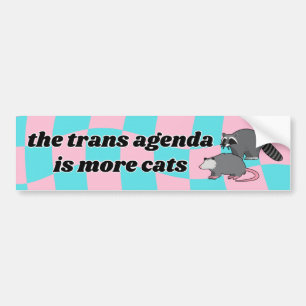 Trans Agenda-Bumpersticker Bumpersticker