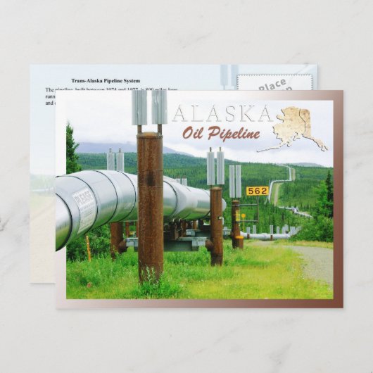 Trans-Alaska Pipeline System, Alaska Briefkaart (Voorkant / Achterkant)