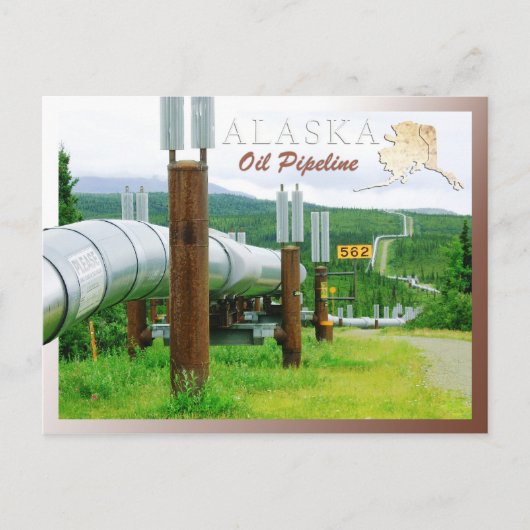 Trans-Alaska Pipeline System, Alaska Briefkaart (Voorkant)