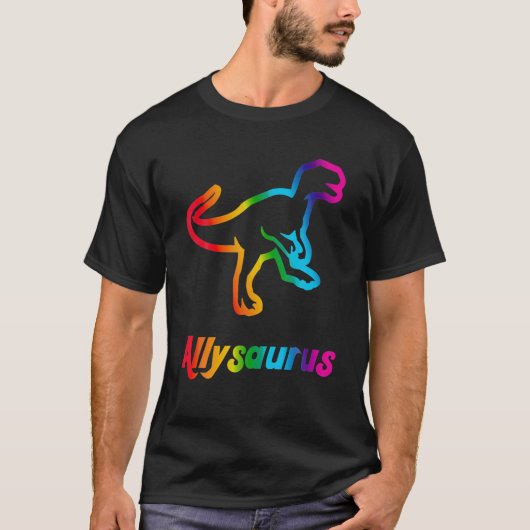 Trans Ally Allysaurus Gay Pride LGBTQ Trans Flag D T-shirt (Voorkant)