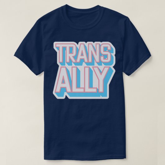 Trans Ally , Pride , Proud Trans Ally T-shirt (Design voorkant)