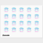 Trans Ally Transgender Rainbow Blue Roze White Ronde Sticker (Vel)