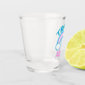 Trans Ally Transgender Rainbow Blue Roze White Shot Glas (Links)