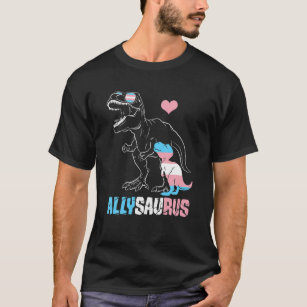 Trans Allysaurus Dinosaur Rex Saurus Transgender L T-shirt